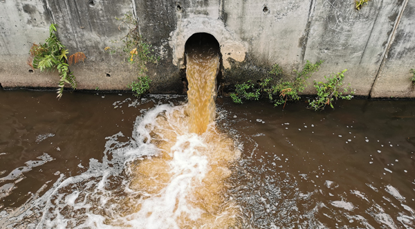 Image of sewage entering waterway