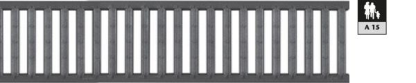 Anthracite complete the look grating with A 15 load class logo